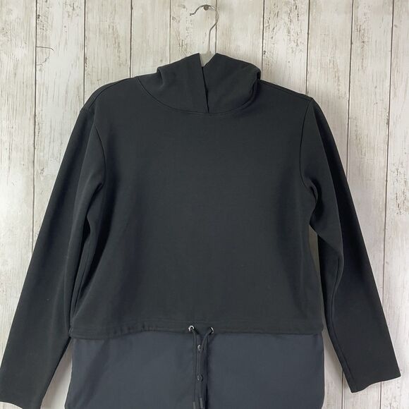 Athleta Women's Gallery Hoodie Top Size XS Black Layered Pullover Longli… - Picture 3 of 9